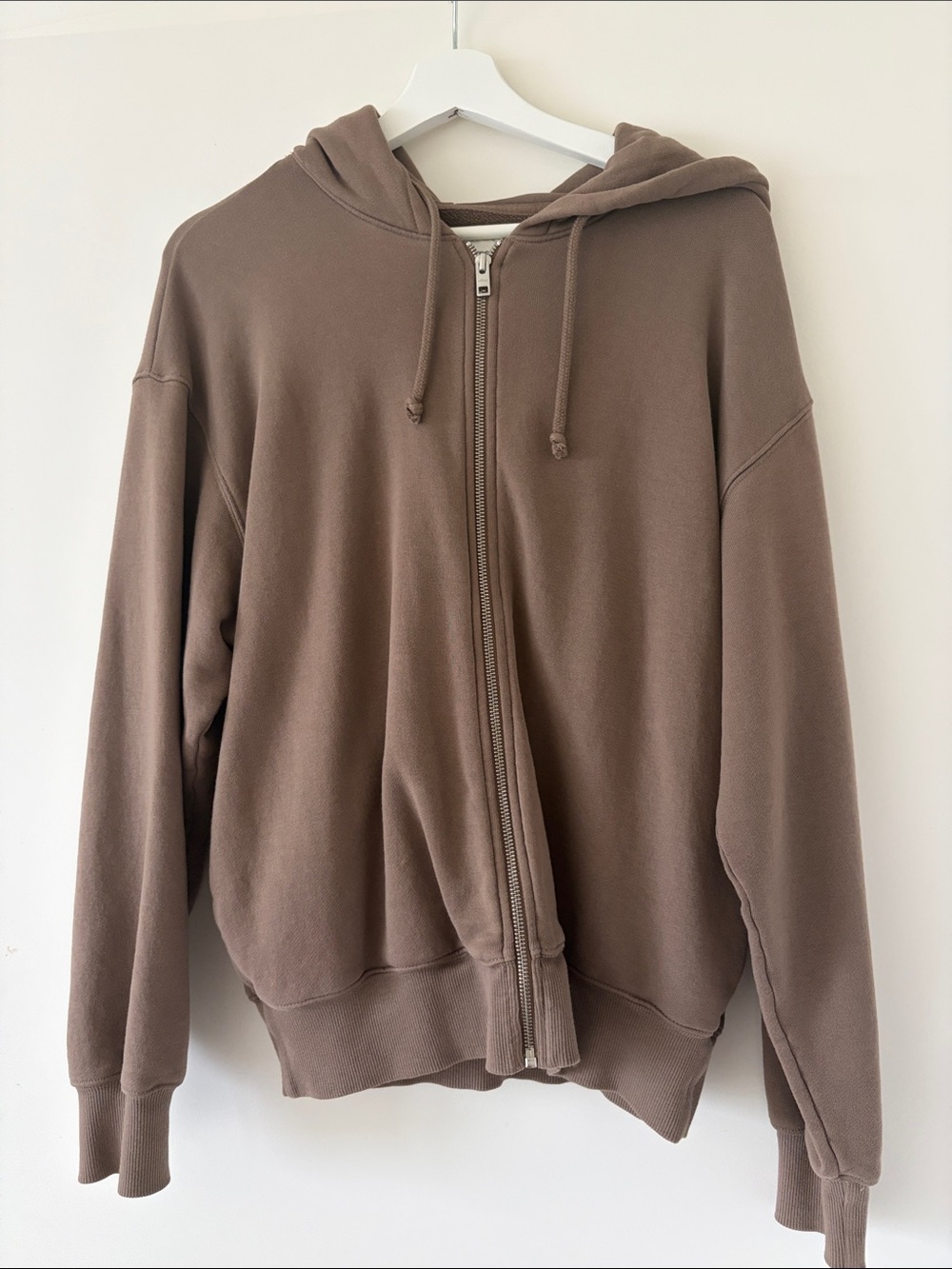 Wilfred Brown Full-Zip Hoodie Sweater